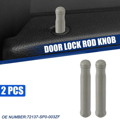 2 x Car Door Lock Rod Knobs Gray for Honda Civic (1996-2000)