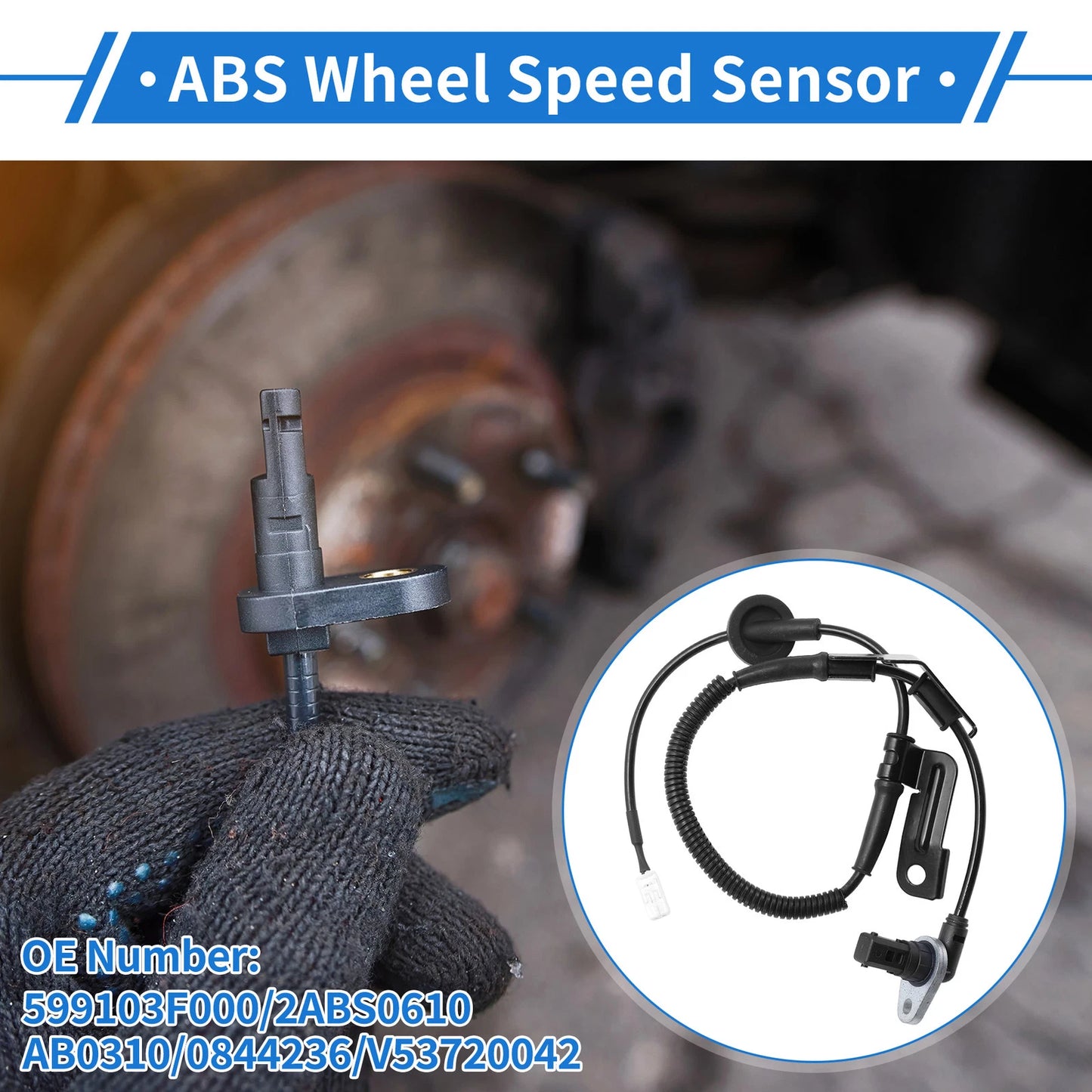 ABS Wheel Speed Sensor for KIA Amanti (2004–2006) No. 599103F000, 2ABS0610