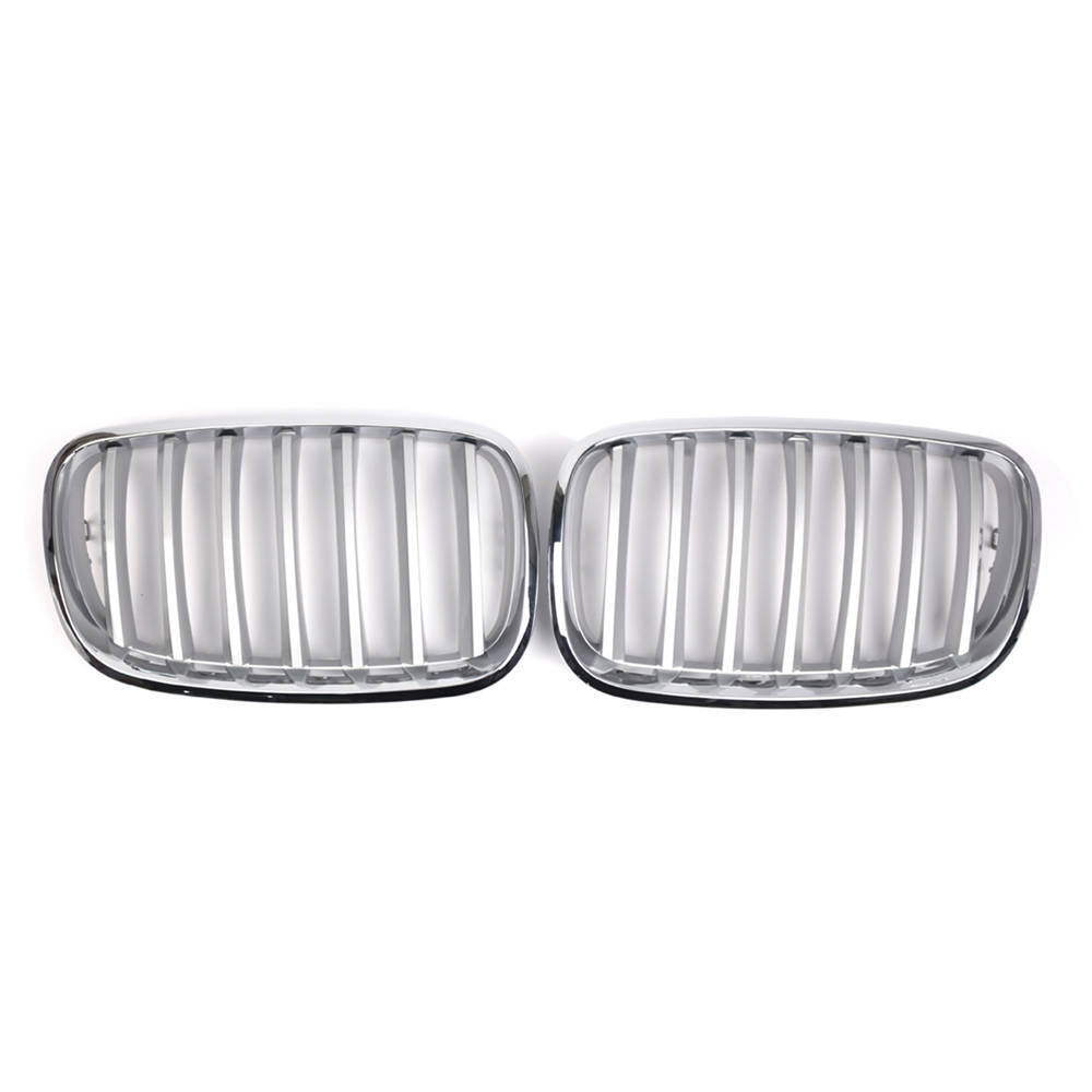 2X Chrome Front Bumper Grille for BMW X5 X6 (2007–2013)
