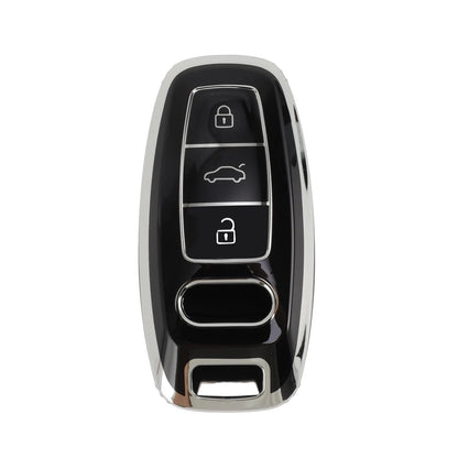 Smart Key Case for Audi A1 (2010–2023) - TPU Silicone, 3 Buttons