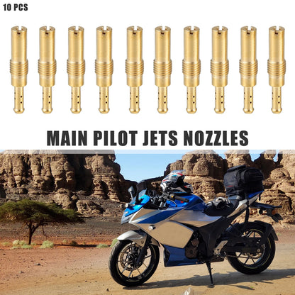 Set of 10 Universal Motorcycle Pilot Jets Nozzles 32-55