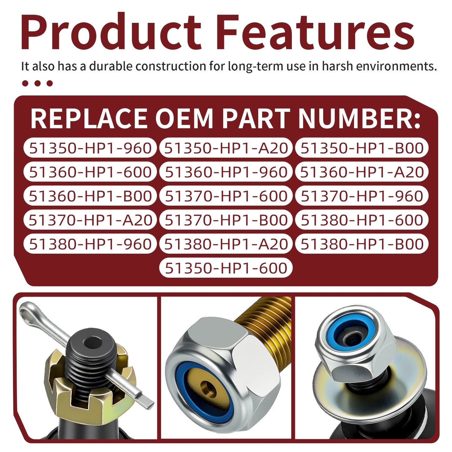 Adjustable A-Arm Ball Joints for Honda TRX450R/TRX450ER (2006–2014)
