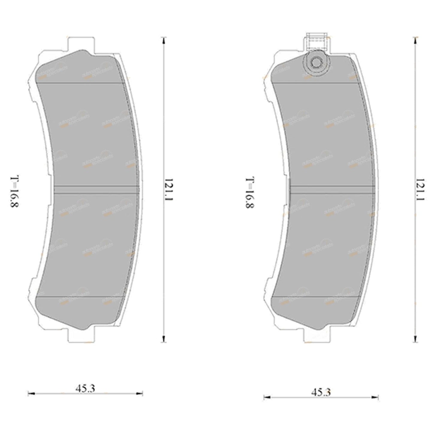 Set of 4 Rear Disc Brake Pads for Nissan Patrol Wagon GU Y61 (2001–2010)