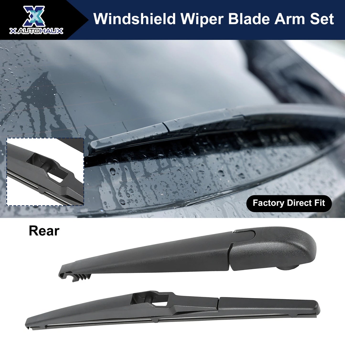Set of 2 Rear Windshield Wiper Blade Arms for Toyota Matrix (2009–2014) 280mm