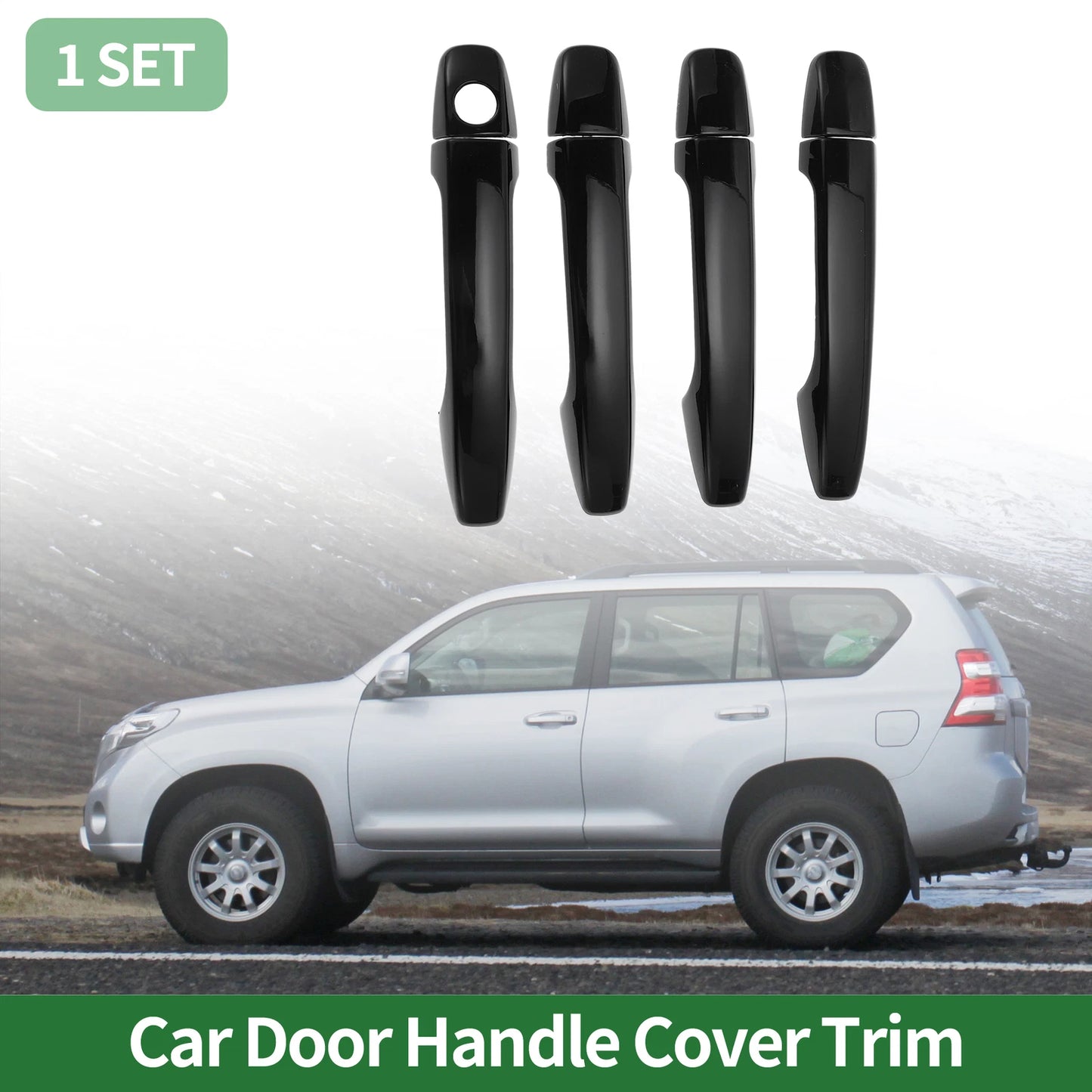 Car Door Handle Cover Trim for Toyota Prius (2010–2015) Black