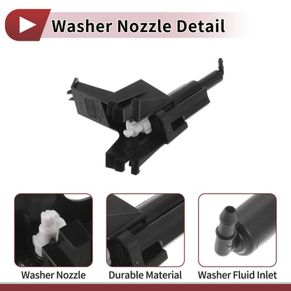 Front Driver Side Headlight Washer Nozzle for Nissan Qashqai J11 (2014–2023) No. 28646BR00A