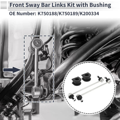 Front Stabilizer Bar Links with 2 x Bushings for GMC Terrain (2010-2012)