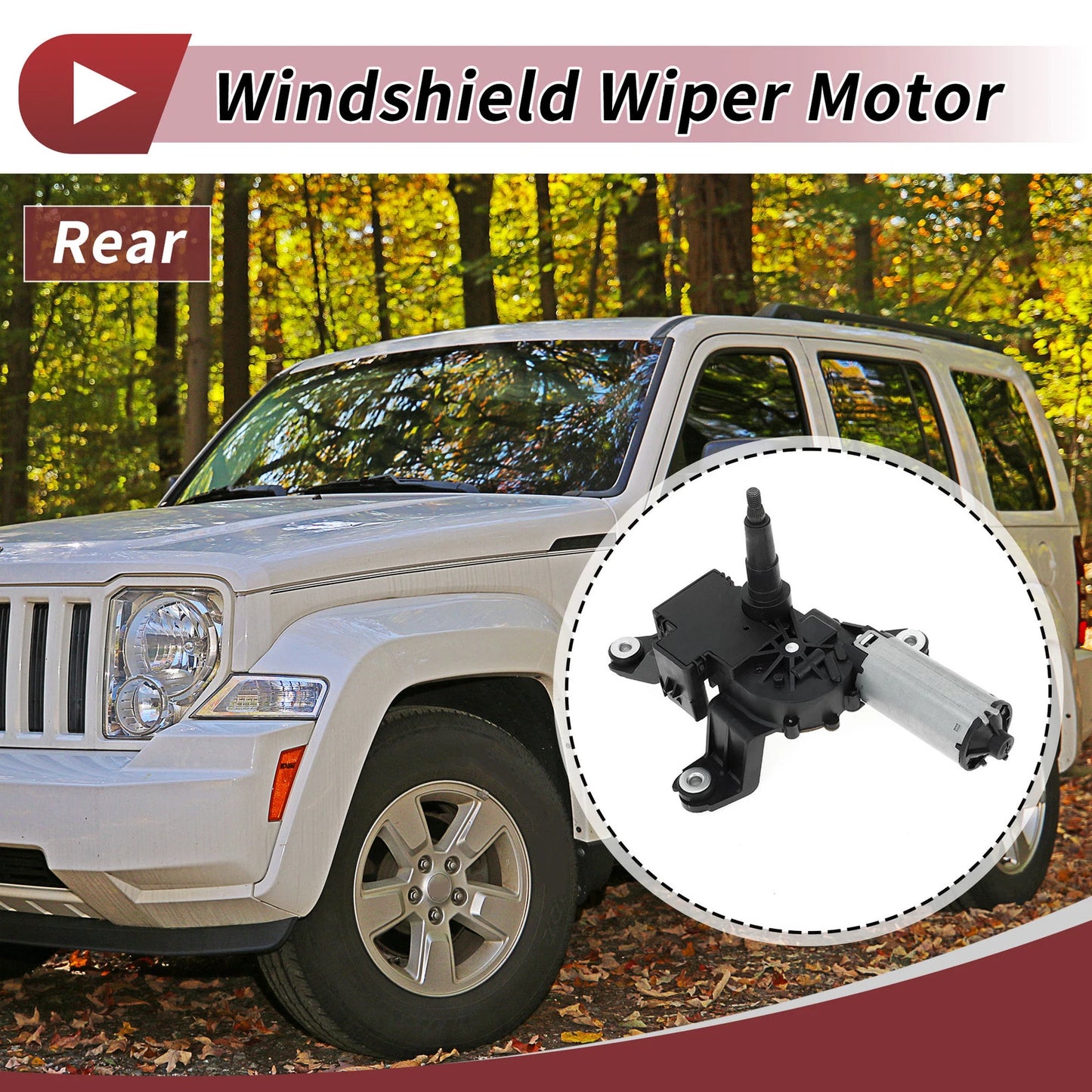 Rear Windshield Wiper Motor for Jeep Liberty (2008–2012) No. 57010090AB 5 Pin