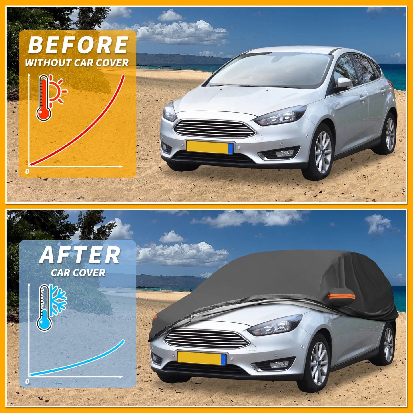Waterproof Car Cover for Ford Focus Hatchback (2012–2018)