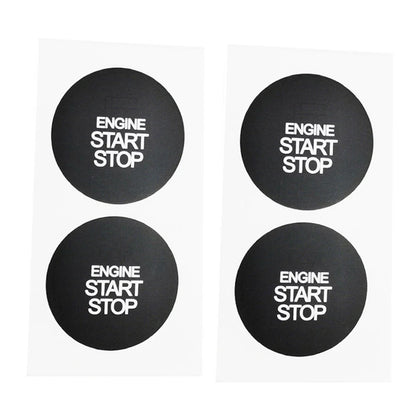 2 x Ignition Stop Switch Button Repair Sticker Vinyl for Hyundai ix35
