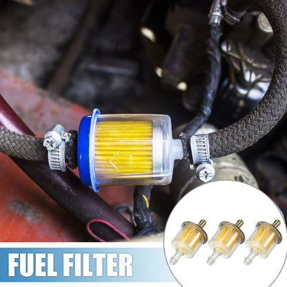 3X Inline Fuel Filters for Small Engines ATV UTV Motorbike (Fits 1/4")