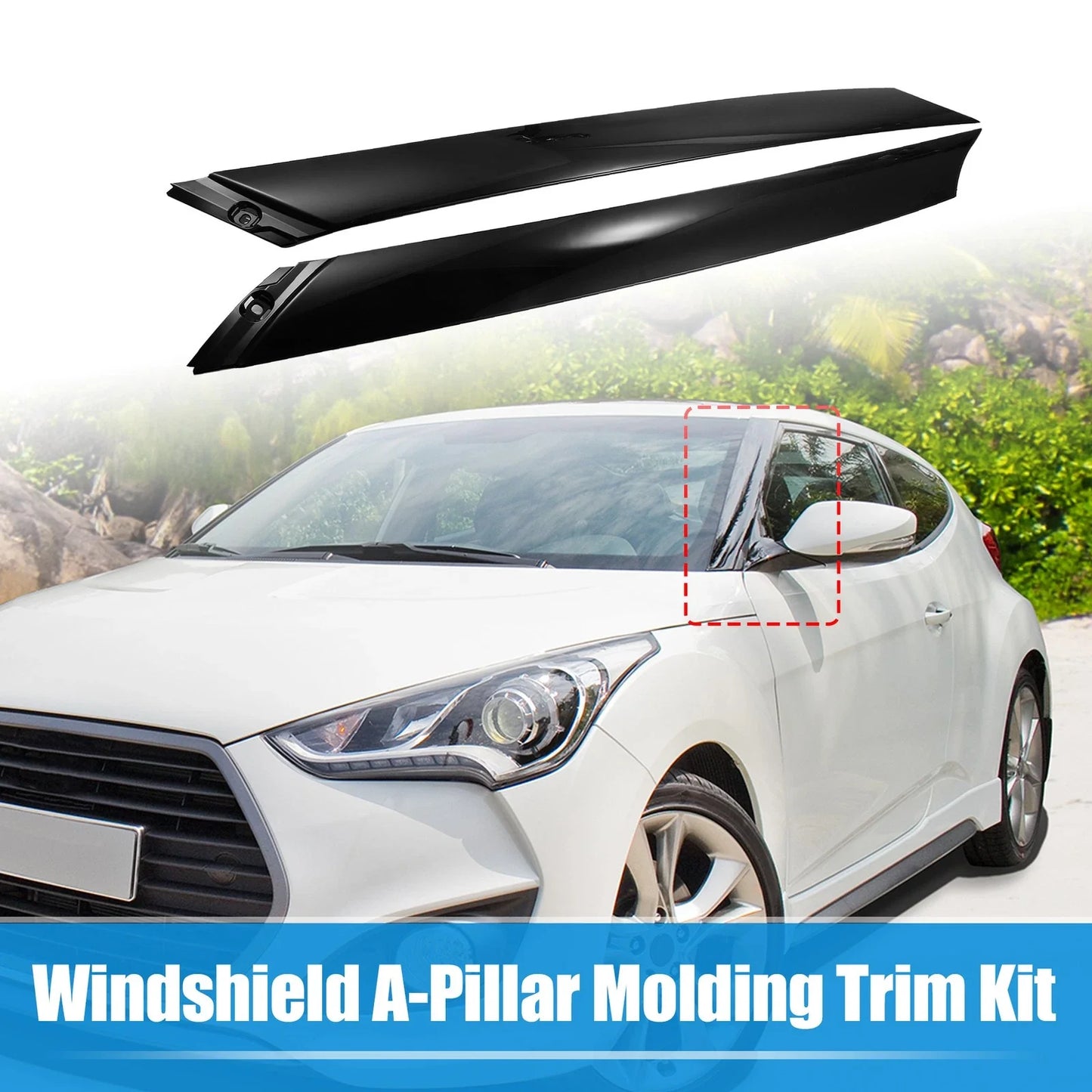 Windshield A Pillar Trim for Hyundai Veloster 2012-2017 2 x Left Right