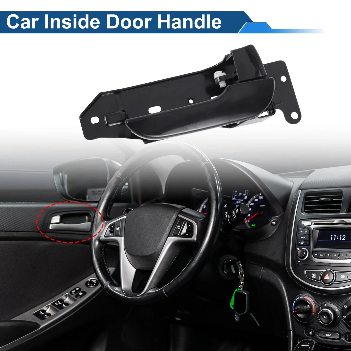 Front Driver Side Interior Door Handle for Kia Bongo (2004–2012) No. 826204E000