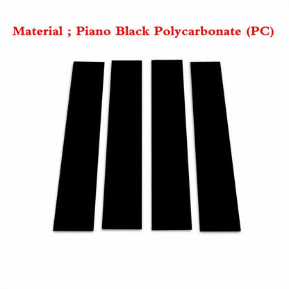 Door Trim Pillar Post Black Cover 4 x for Toyota Highlander (2008-2013)