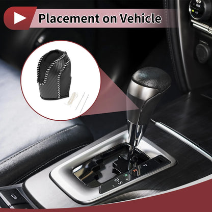 1Pc Gear Shift Knob Cover for Volkswagen Taos (2022–2023) Black Beige