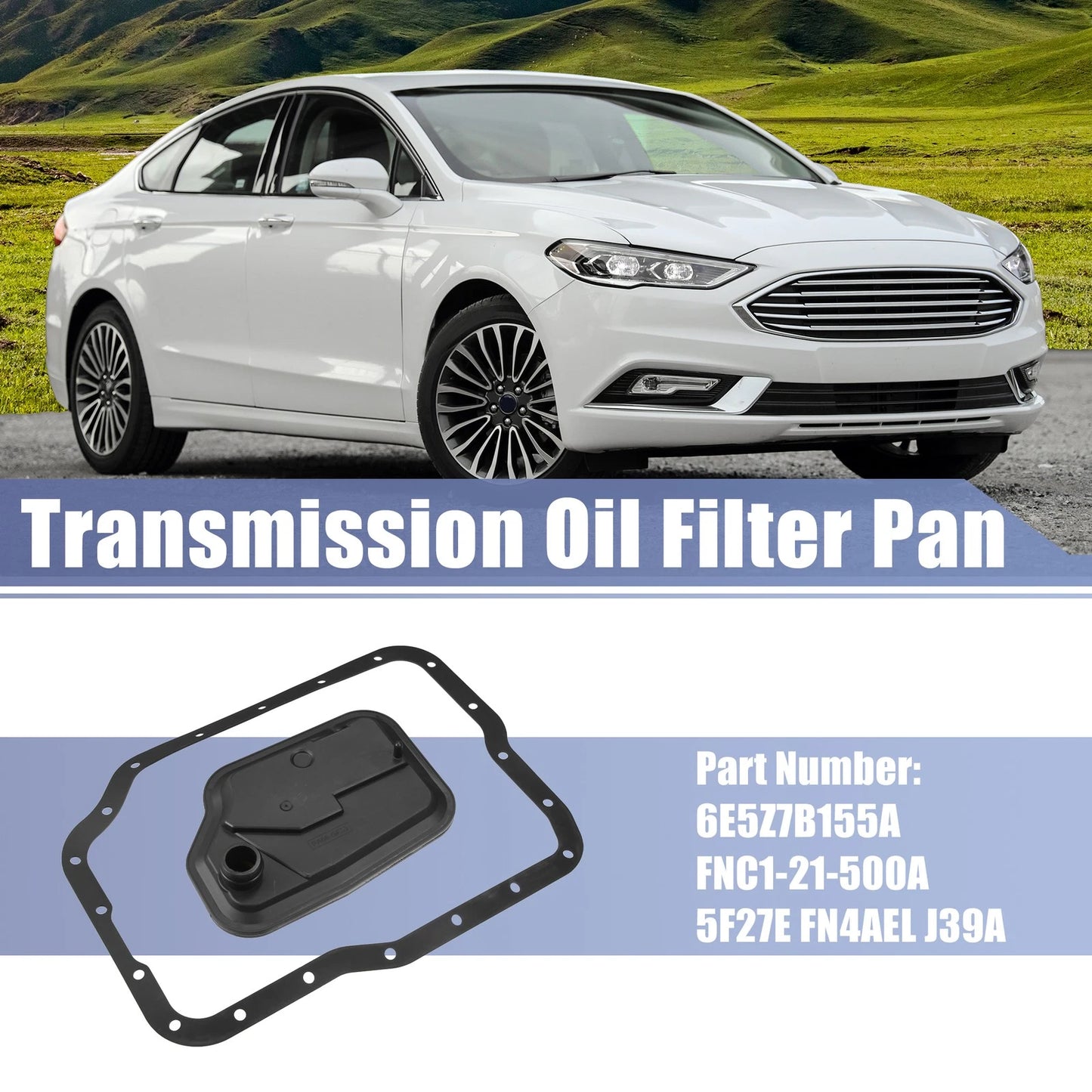 Set of 2 Transmission Filter Oil Pan Gaskets for Ford Fusion (2006–2012)