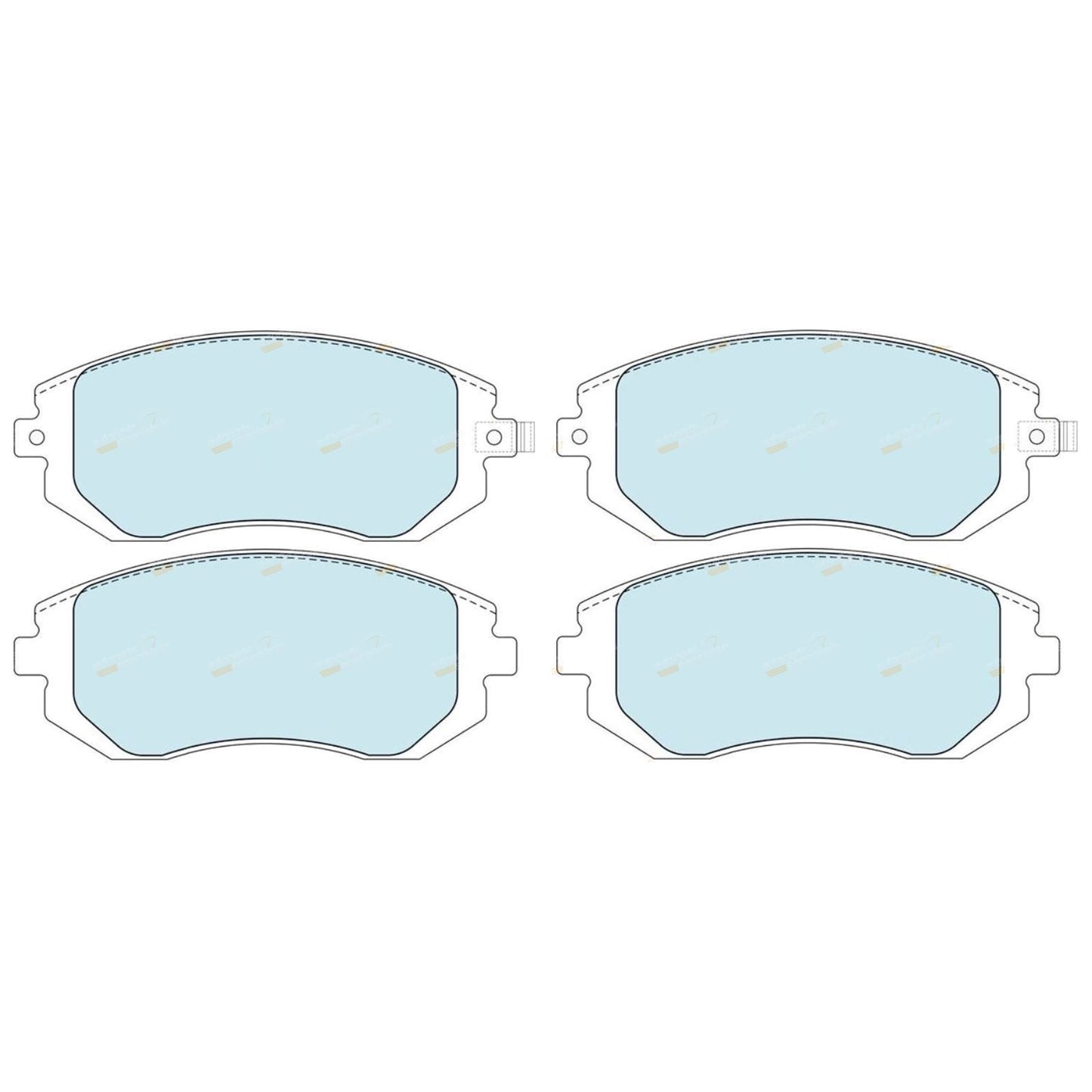 Set of 4 Front Disc Brake Pads for Subaru Impreza (2001)