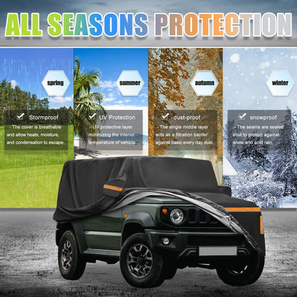 Set of 1 Car Cover for Suzuki Jimny (2018–2023) Waterproof Outdoor Black