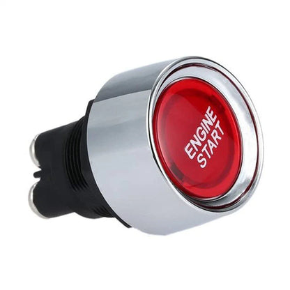 Red Illuminated Engine Start Push Button Switch for Universal DC12-24V