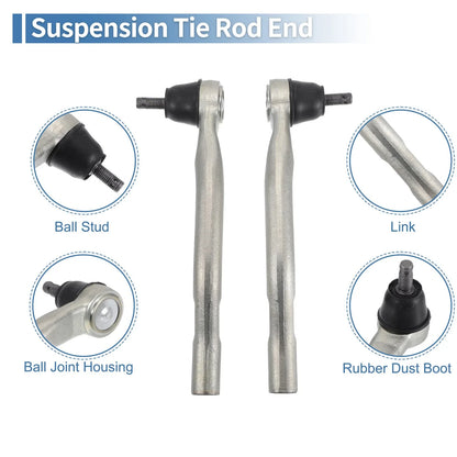 2 x Front Outer Tie Rod End Links for Acura CL TL (2001-2003)