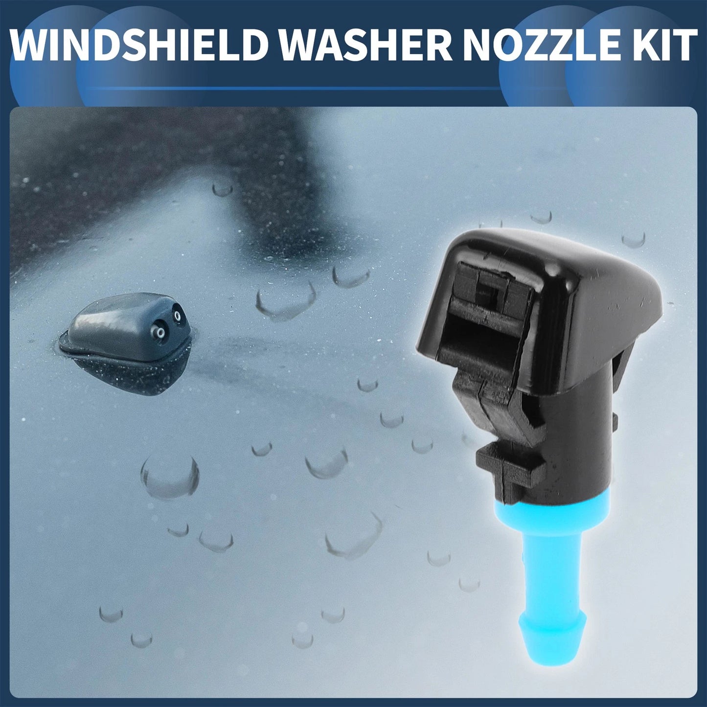 Set of 2 Front Windshield Washer Nozzles No. 05303834AB for Jeep Patriot (2007–2017)