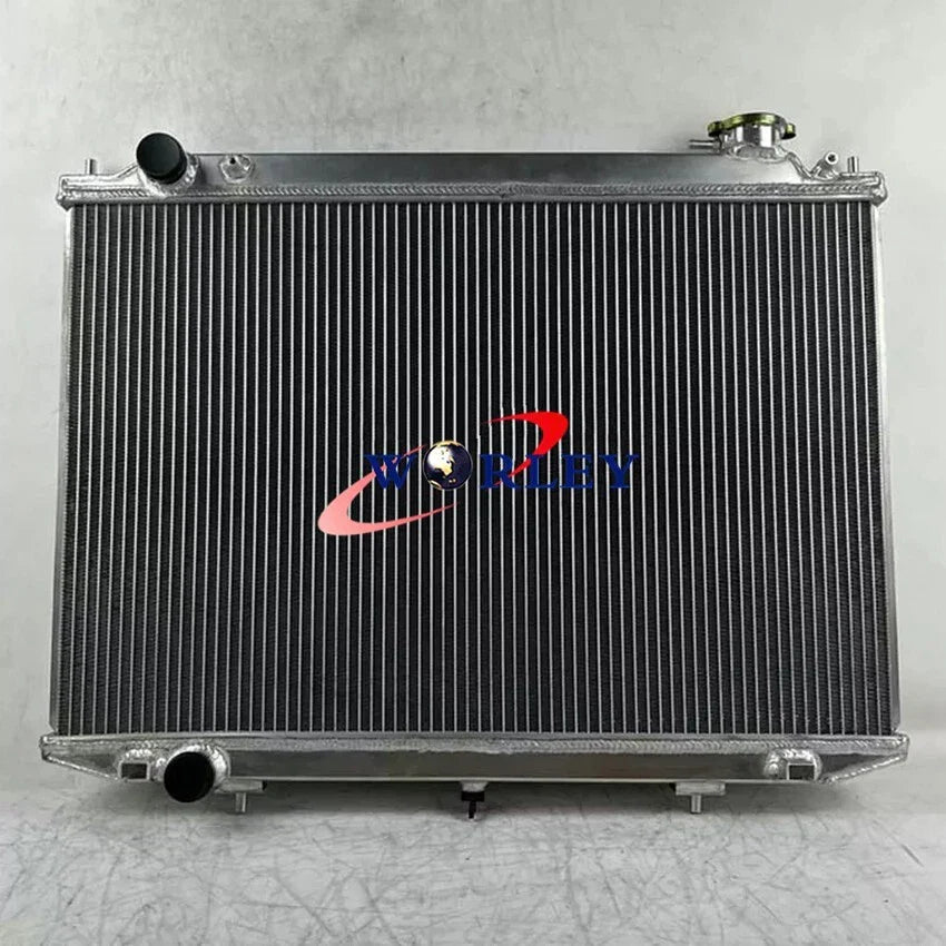 Aluminum Radiator & Fans for Nissan Navara D22 2.5L YD25 Turbo Diesel (98-04)