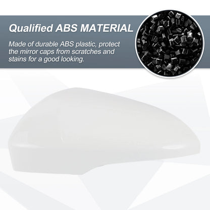Left Side Mirror Cover Cap for Ford Fusion (2013–2019) - White, Turn Signal