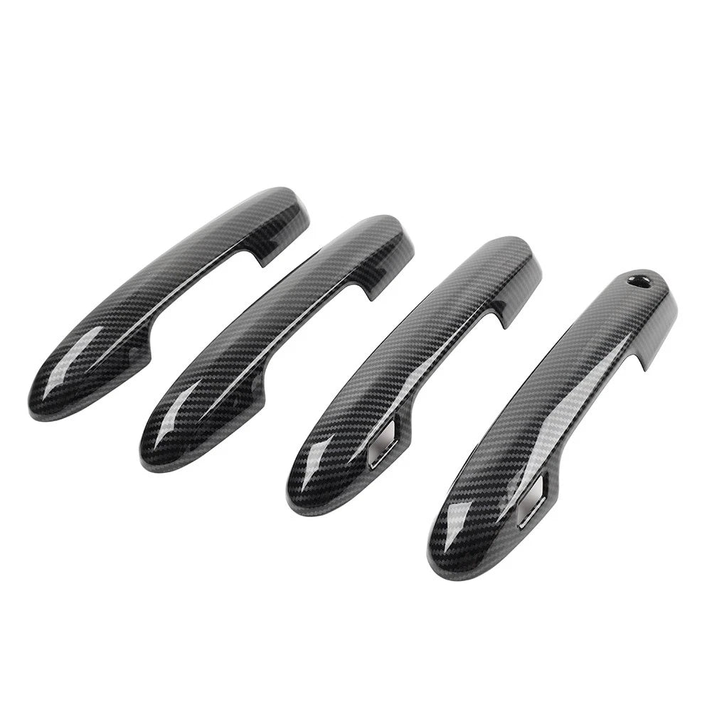 Set of 4 Black Door Handle Covers for Toyota RAV4 (2019–2020)