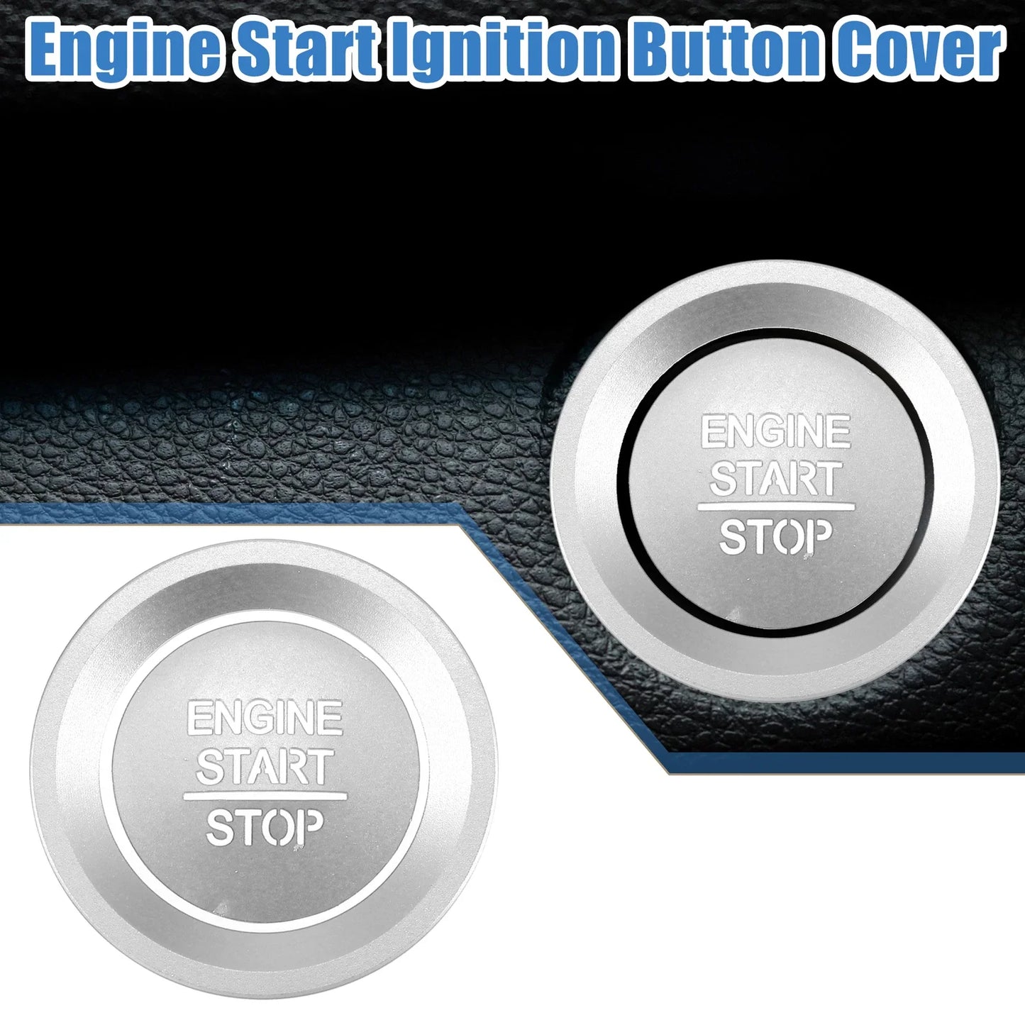 Engine Start Ignition Button Sticker for Honda Accord (2018-2022) Silver Tone