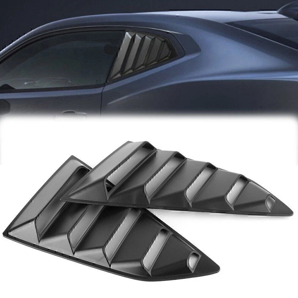 Rear Side Window Louver Vents Cover Trim for 2016-2018 Chevy Camaro