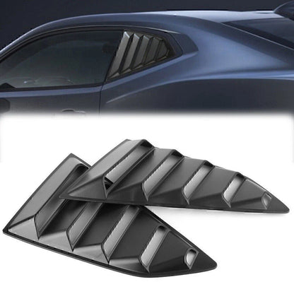 Rear Side Window Louver Vents Cover Trim for 2016-2018 Chevy Camaro