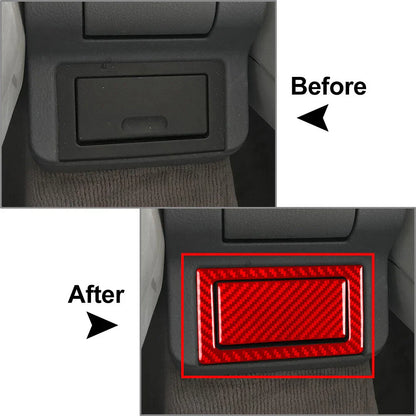 Red Rear Storage Box Panel Cover Trim for BMW 3 Series (1994-1996)