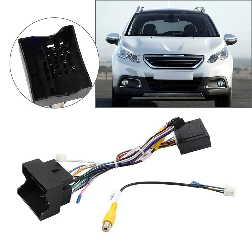 Radio GPS Power Harness Wire Cable for Citroen C3 C4 C5 Peugeot 3008 (2002-2023)