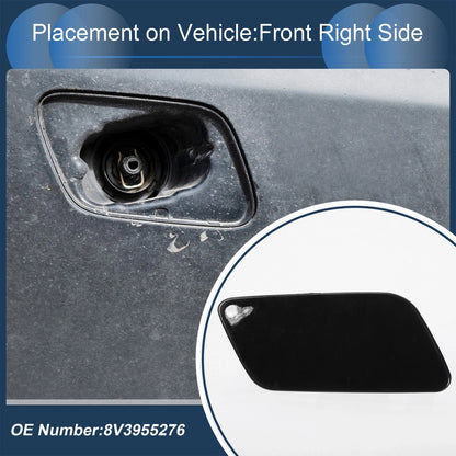 Front Right Washer Nozzle Cover Cap for Audi A3 8V (2016–2020) 1 Pcs Black