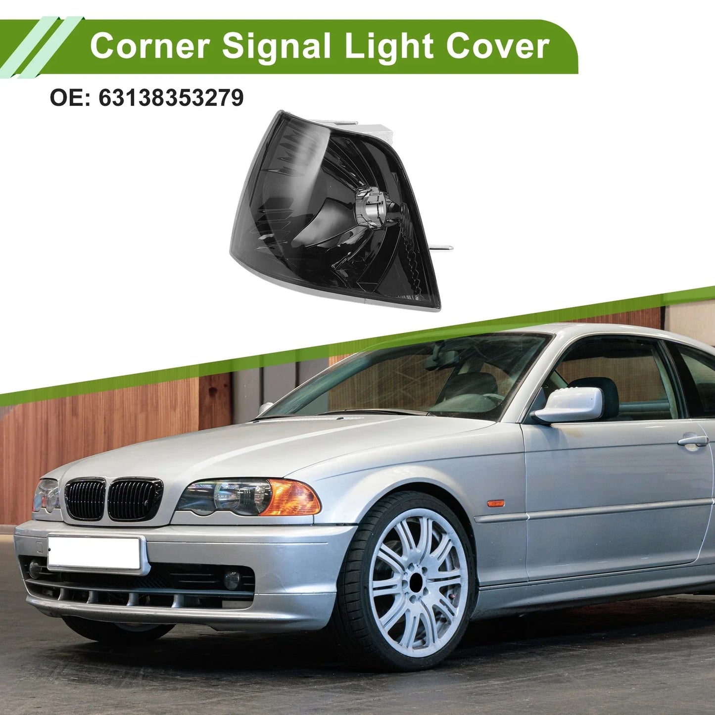 1 Pc Left Corner Signal Light Cover for BMW 3-Series (1992-1998)