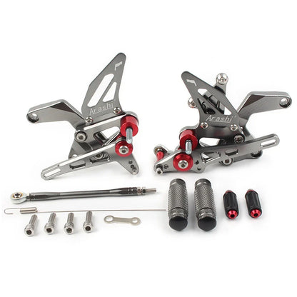 Rear Footpegs for Kawasaki Z900 2021-2023 - Grey Aluminum