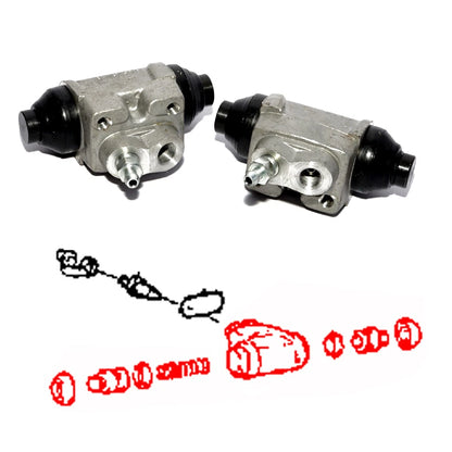 Rear Wheel Brake Cylinder Pair for Hyundai Accent Verna X3 (1996–1999)