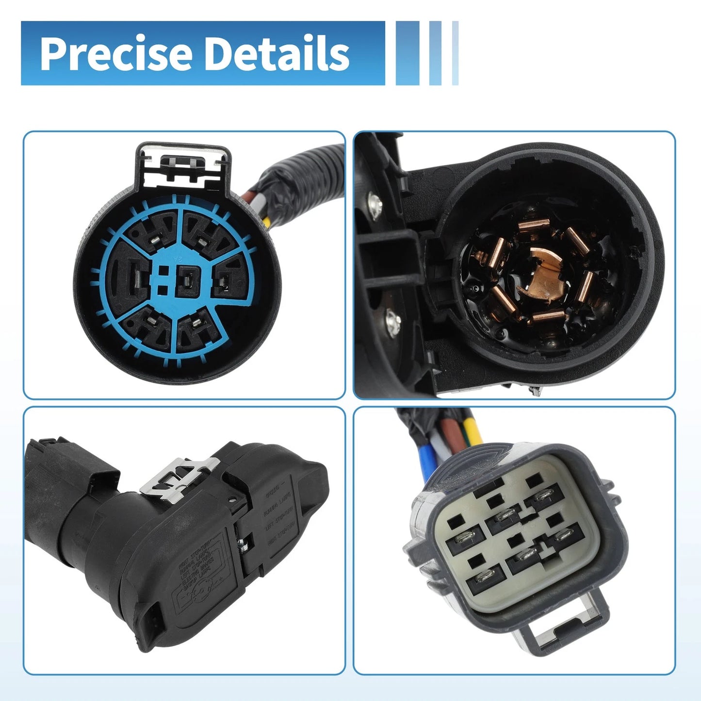 Trailer Tow Rear Bumper Wiring Connector Harness Kit for Ford (2015–2020)