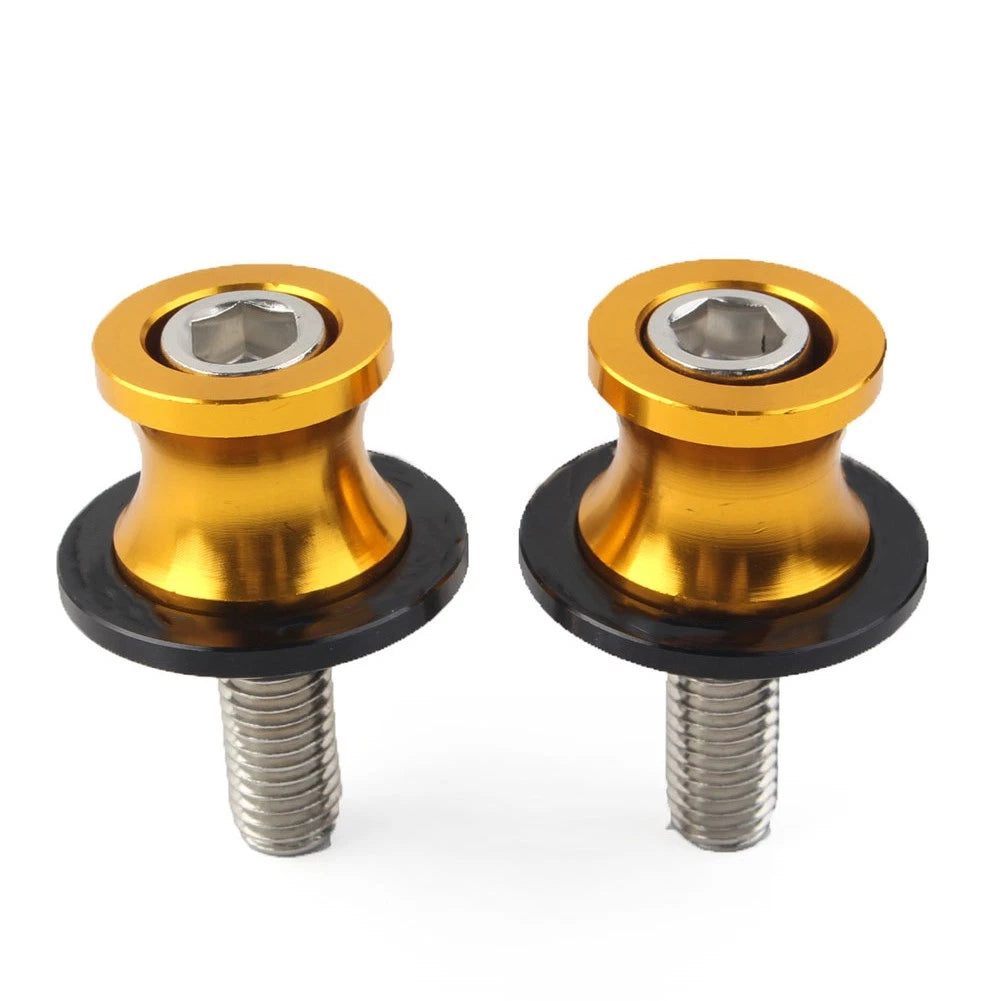 Set of 2 Swingarm Spools Slider Stand Screws 8MM for Kawasaki ZX6R (2012–2021) Gold CNC