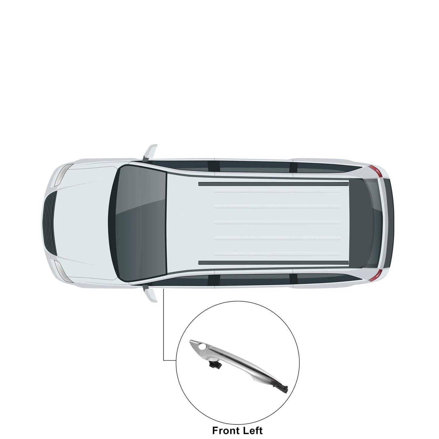 Front Left Outside Door Handle for Hyundai Elantra (2011–2016)