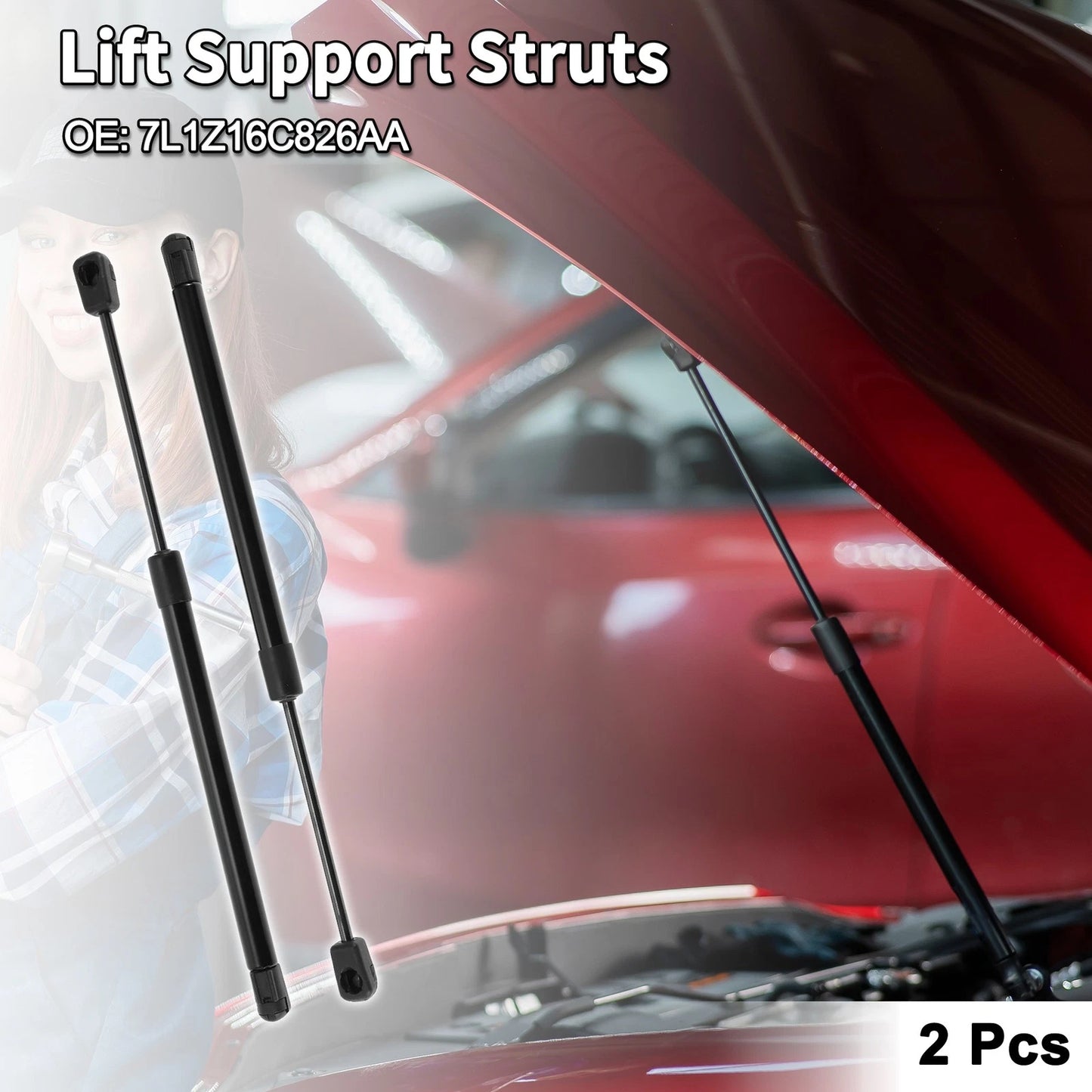 Front Hood Lift Supports Struts for Ford Expedition (2007–2009)