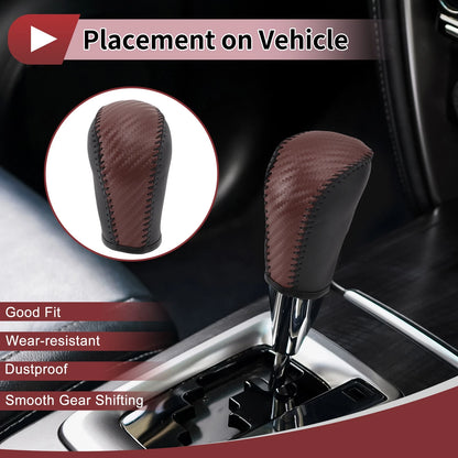 Gear Shift Knob Cover for Subaru Forester (2006–2012) Black Brown