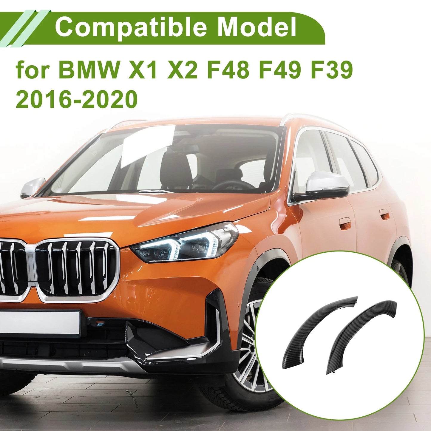 Door Panel Handle Pull Trim Cover for BMW X1 X2 F48 F49 F39 (2016–2020) No. 51417417513
