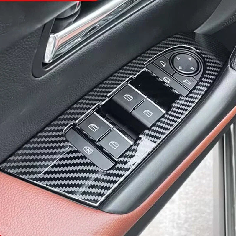 18PCS Carbon Fiber Interior Button Trim Cover Decor for Mazda CX-50 (2023–2024)