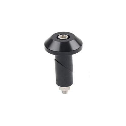 7/8'' 1'' Motorcycle Handlebar Grips & End Cap Plug - Black