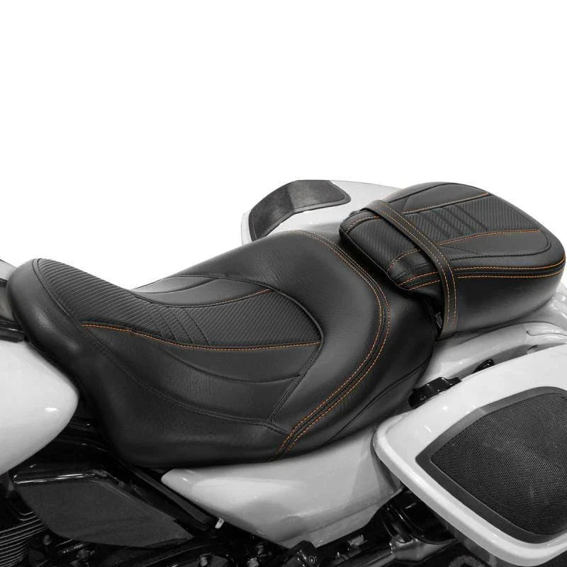 Rider Driver Passenger Seat for Harley Touring CVO Road Glide (2009-2023)