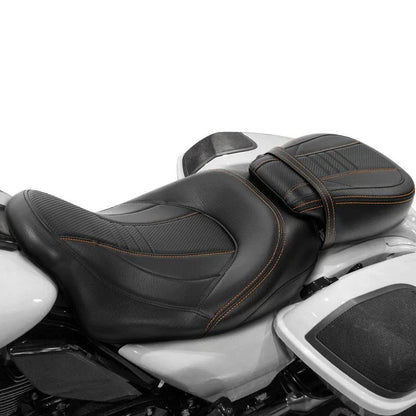 Rider Driver Passenger Seat for Harley Touring CVO Road Glide (2009-2023)