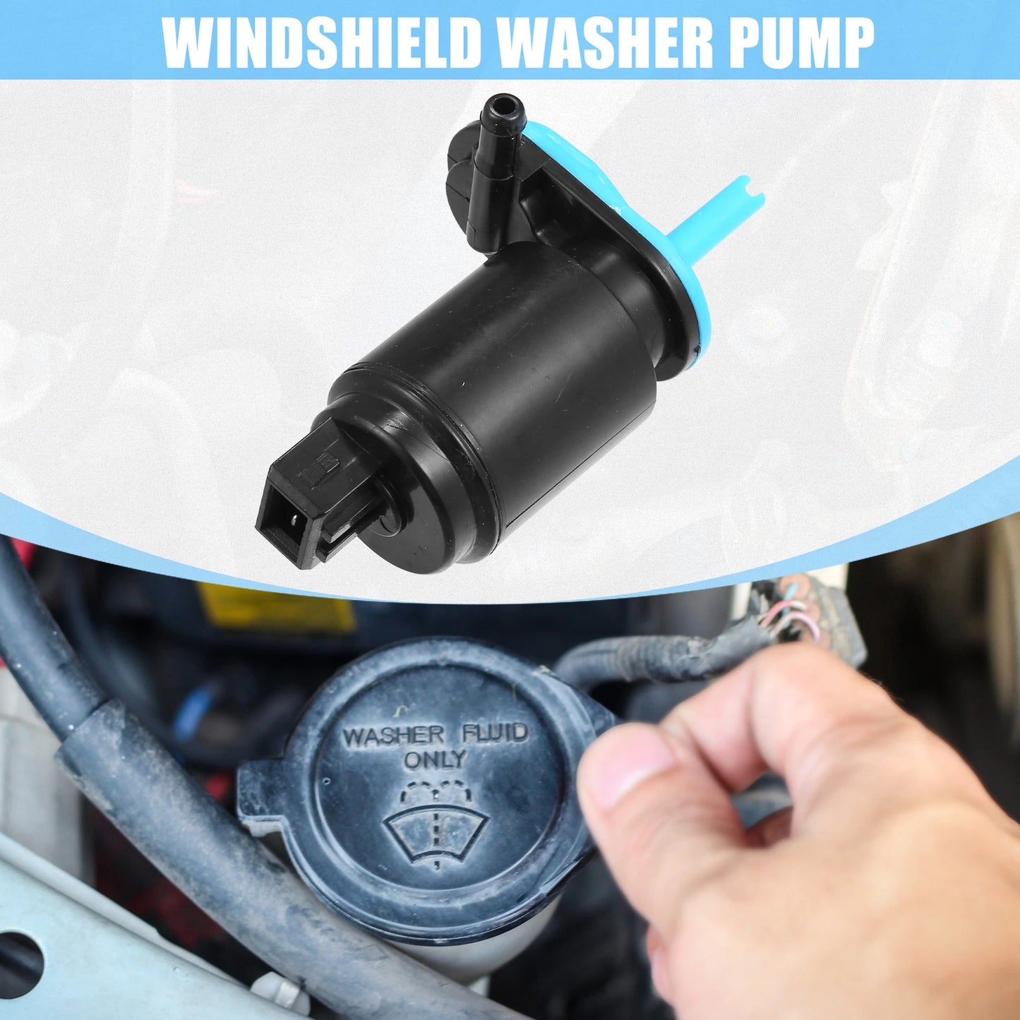 Windshield Washer Motor Pump with Grommet for Opel Agila (2000–2008) 90585762 1H6955651
