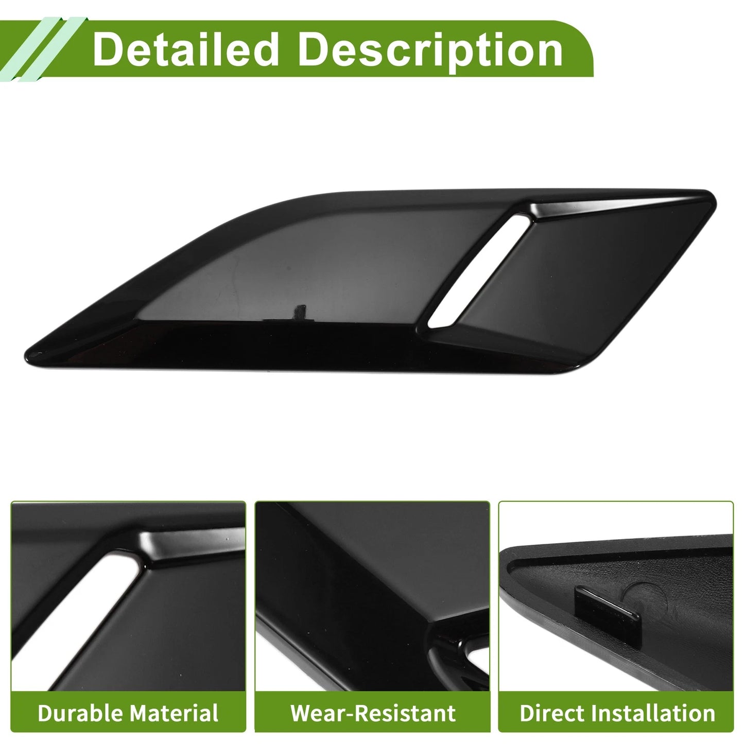 Hood Bonnet Air Vent Cover for Land Rover Range Rover Sport (2014–2023) Black