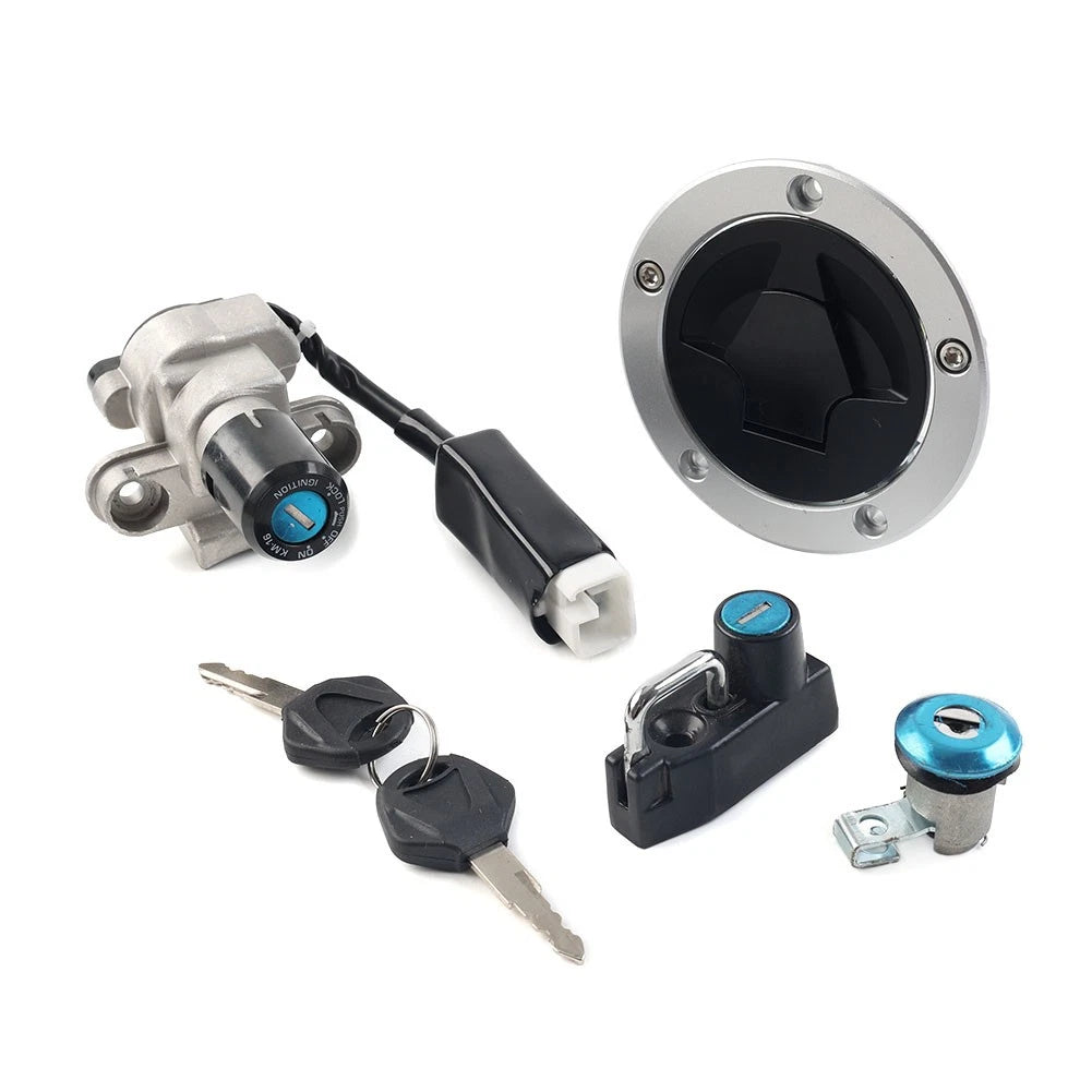 Fuel Gas Cap Ignition Switch Seat Lock Set for Kawasaki KLX230 (2020)